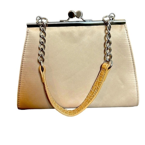 Liz Claiborne Faux Snakeskin & Satin Look Purse Chain and Faux Snakeskin Strap - Picture 2 of 16